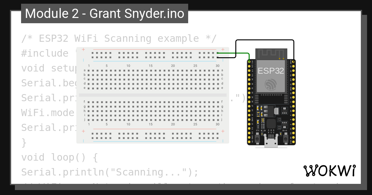 Module 2 grant snyder wokwi esp32 stm32 arduino simulator