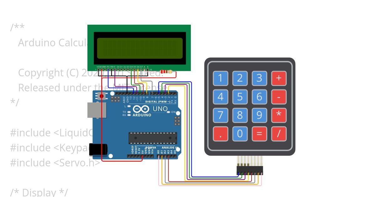 calculator.ino Copy simulation