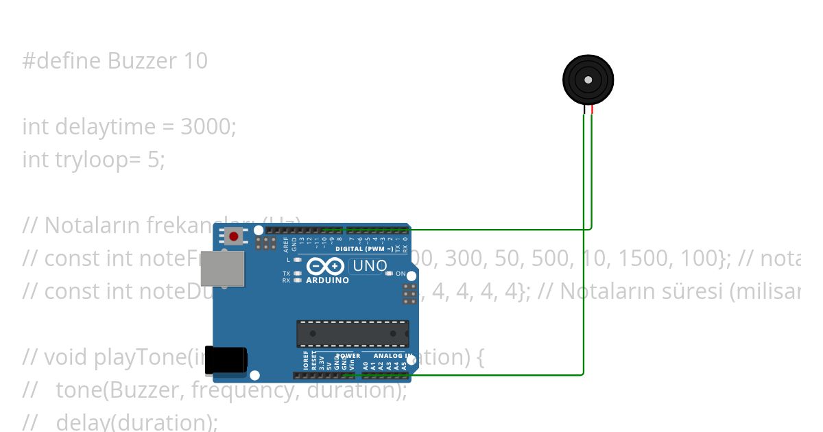 Buzzer test simulation