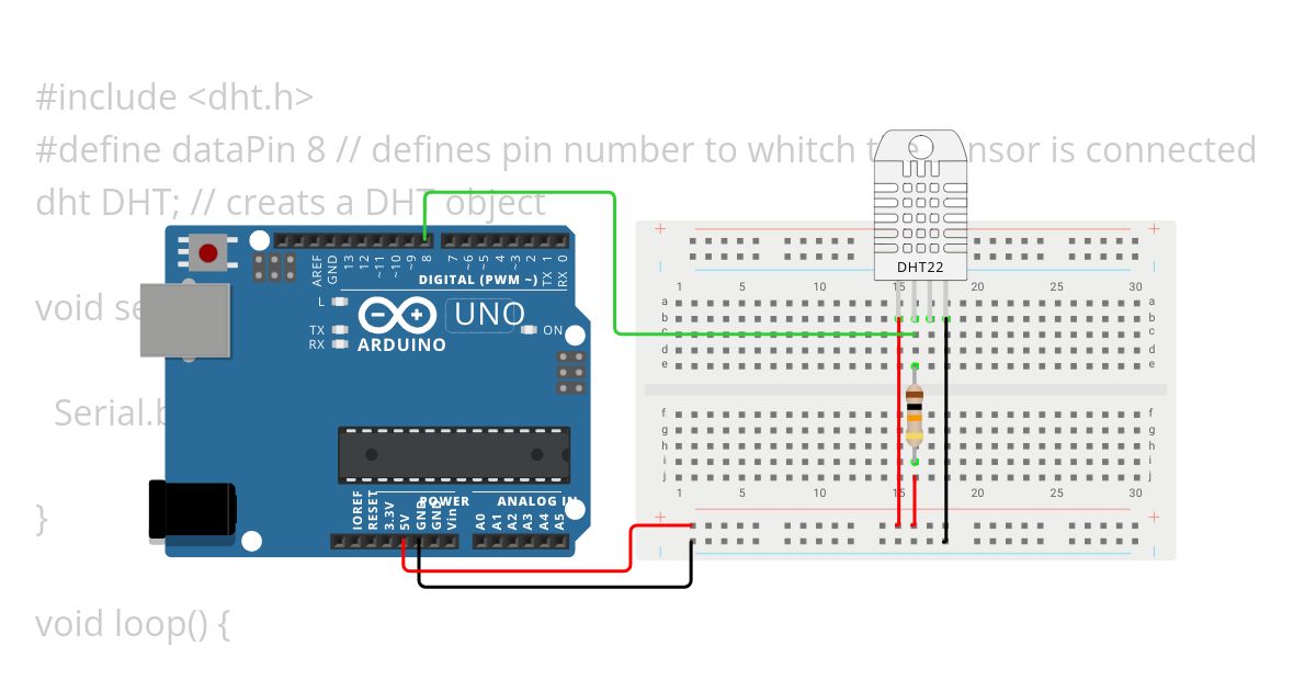 Interfacing DHT11 and DHT22 sensors with Arduino 170924A simulation