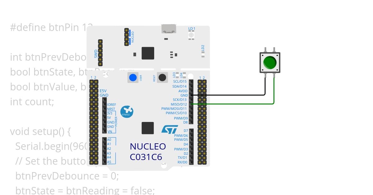 PUSH button Debounce - Template Copy simulation