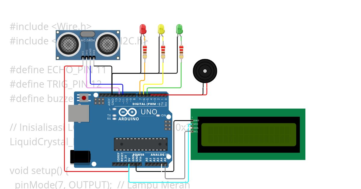 Sensor parkir simulation