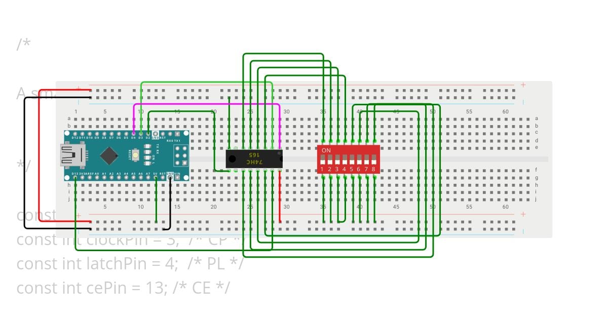 165 Shift Register Test w Nano simulation