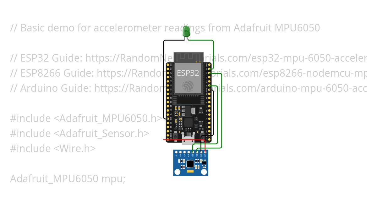 esp32 gyroscope/accelerator simulation