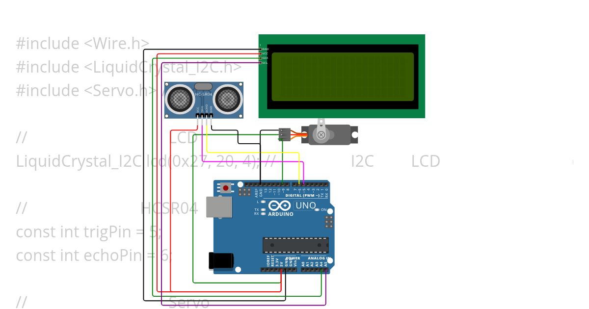 project 14 Servo distance Copy (2) simulation