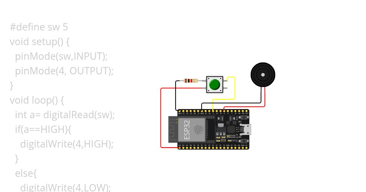 Push Button Alarm System simulation