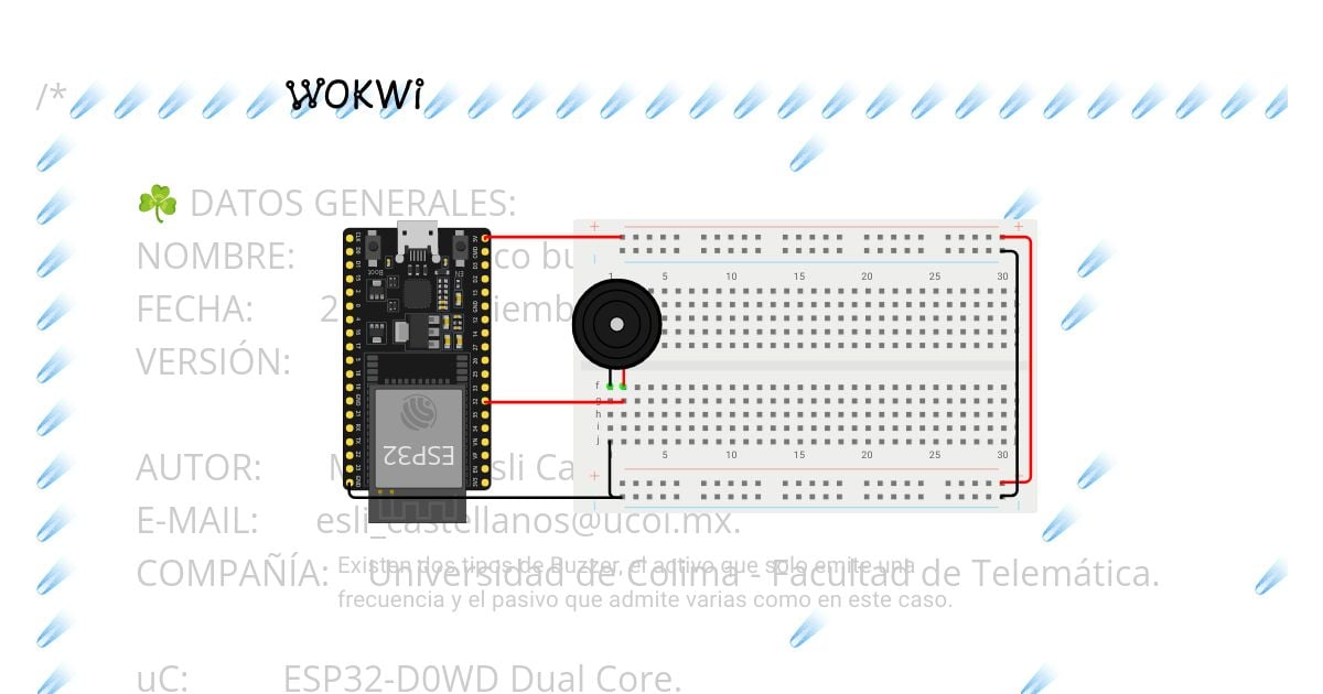 ESP32 - Buzzer pasivo 📢 simulation