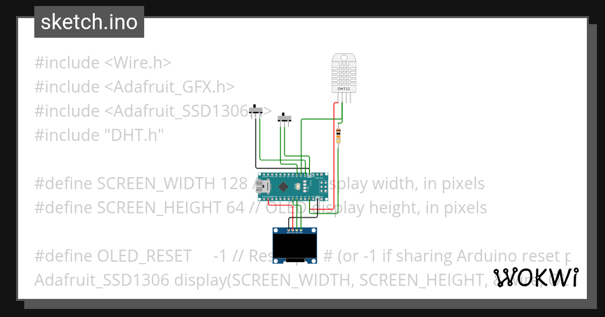 garage temp display nano Copy final though HIGH - Wokwi ESP32, STM32 ...