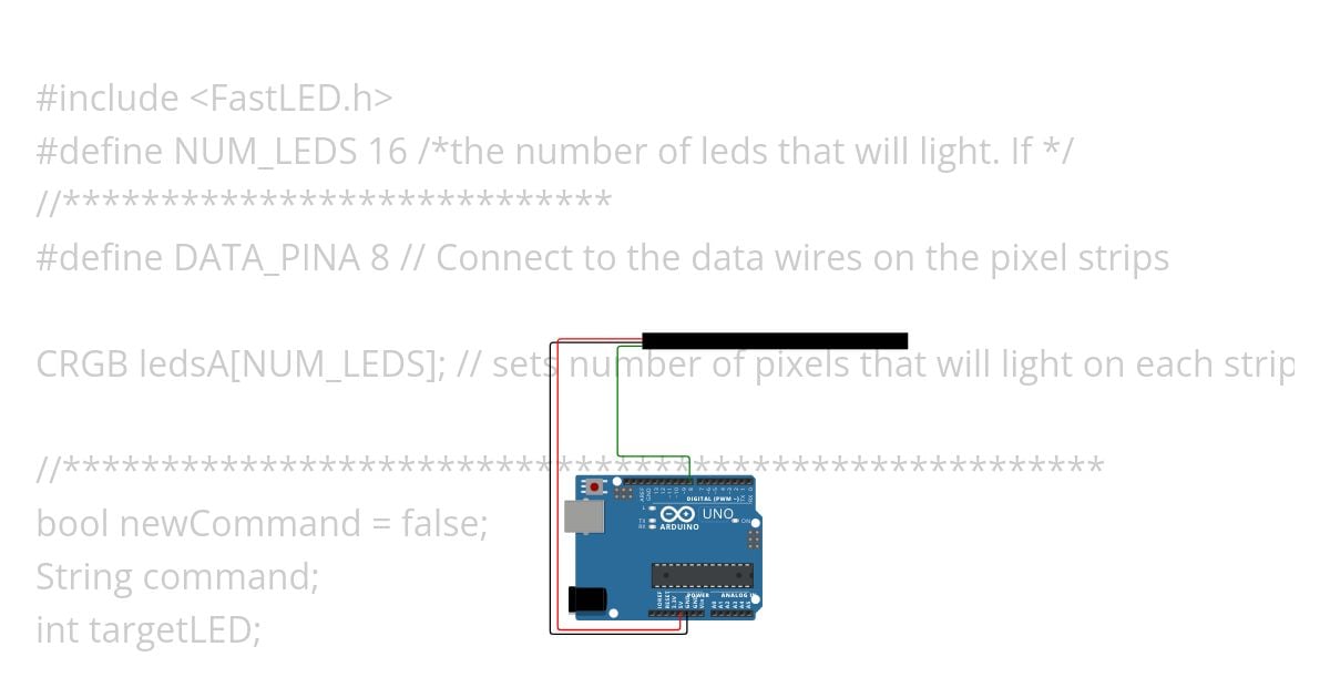 Control LEDs with Serial simulation