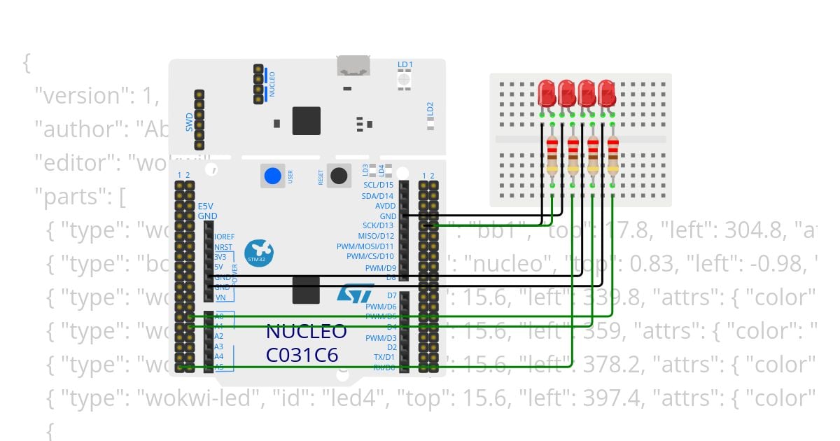 STM32 C031C6 (Hex system Counter) simulation