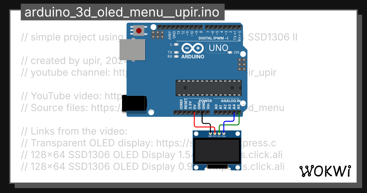 arduino_3d_oled_menu - Wokwi ESP32, STM32, Arduino Simulator