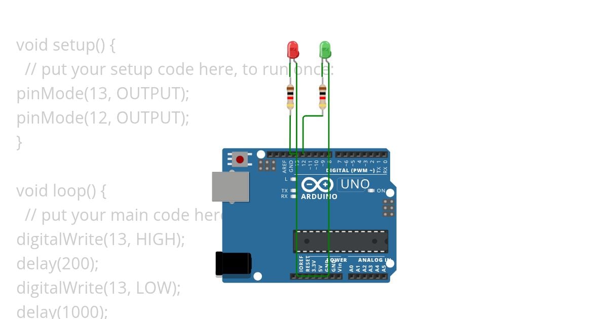 lampu led bergantian Daffa XII-6 simulation