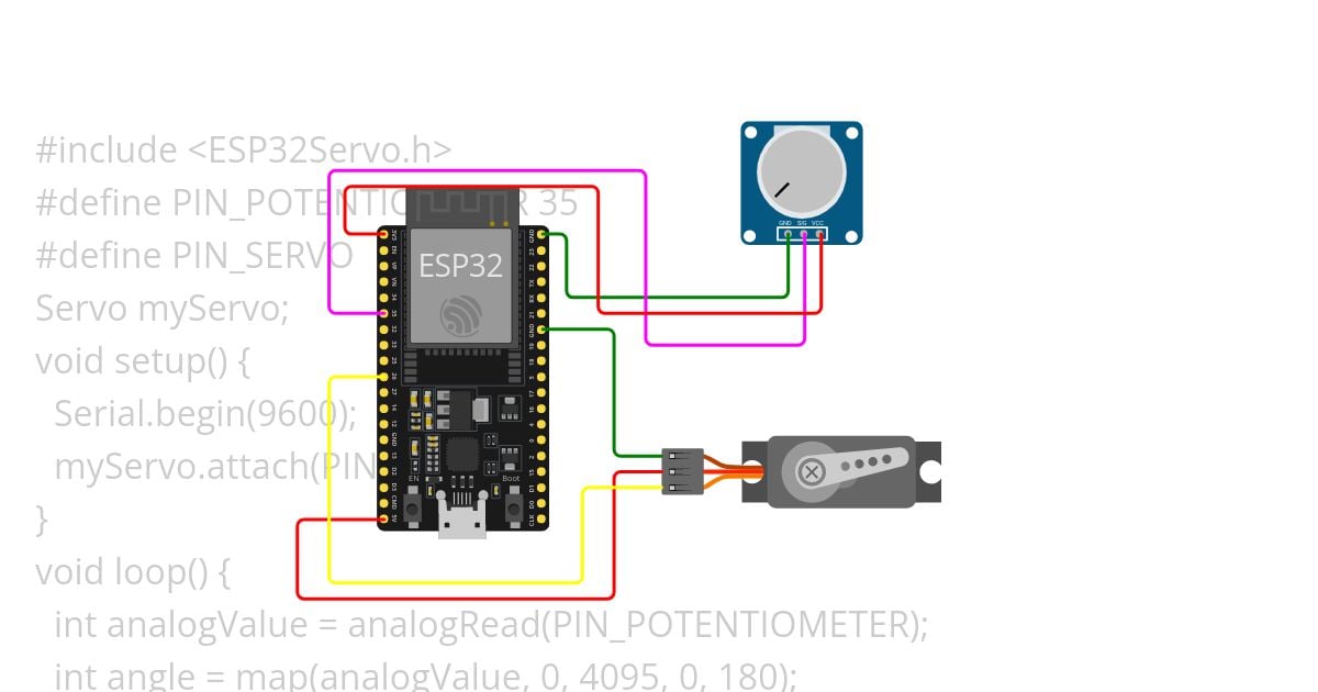 SERVO & POTENTIOMETER Copy simulation