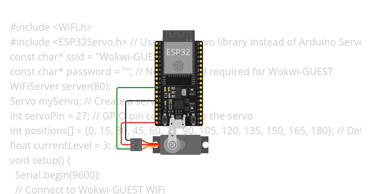 Wifi Knob - Servo only simulation