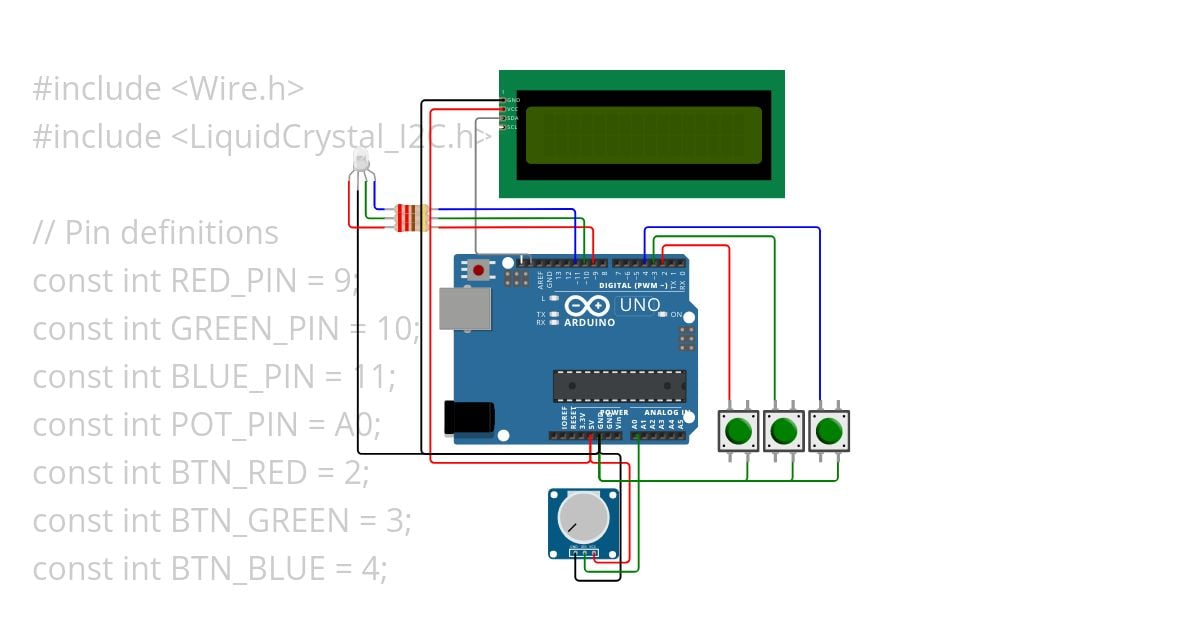 RGB LED simulation