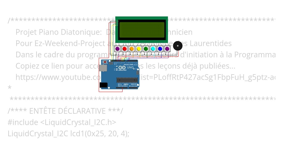 Leçon 49:  Piano Diatonique Arduino  (work in progress) simulation