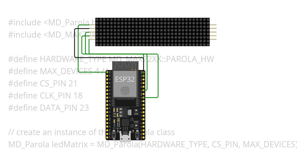 Running Text With ESP32 simulation
