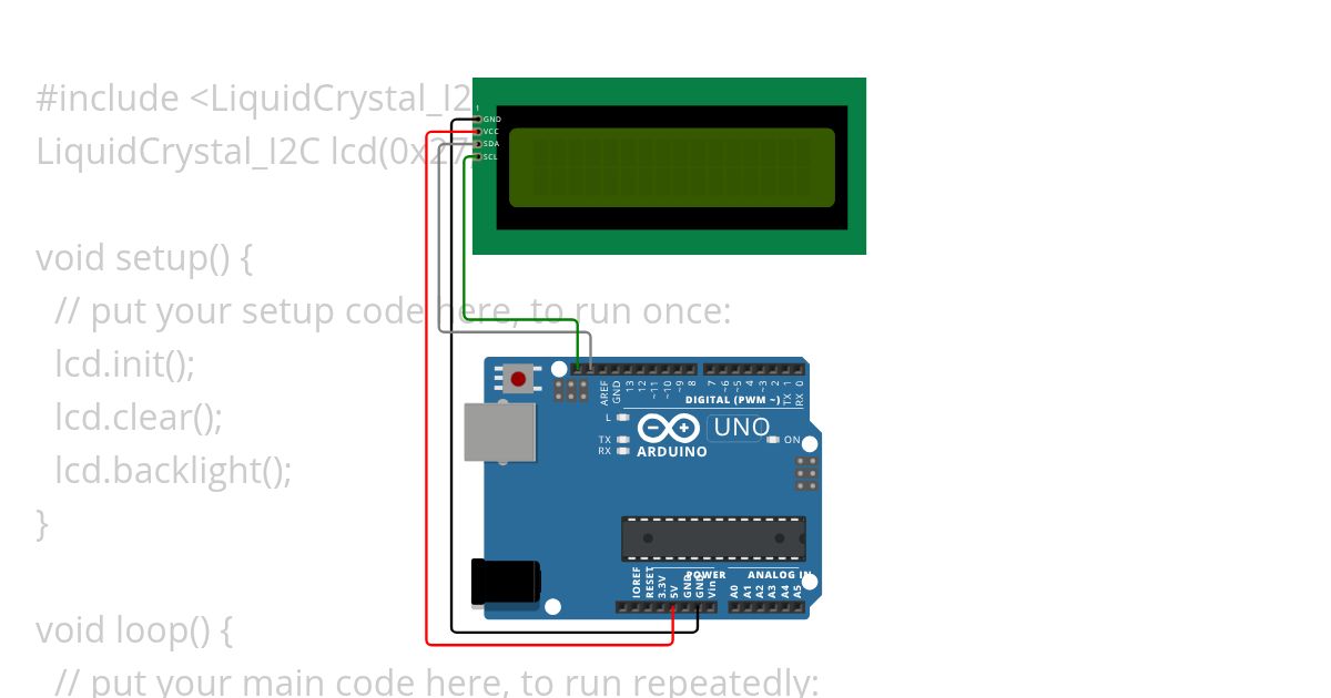 Menampilkan Karakter Pada LCD I2C simulation