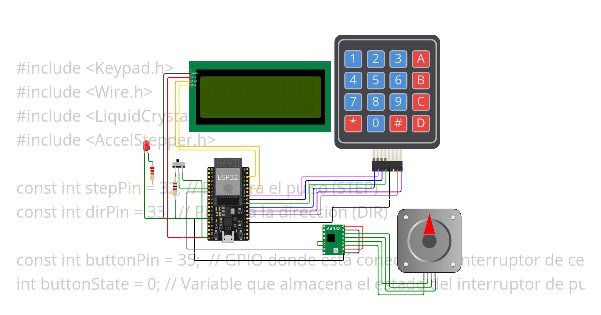 Telescopio-V07-ESP32 Prueba puesta en cero simulation
