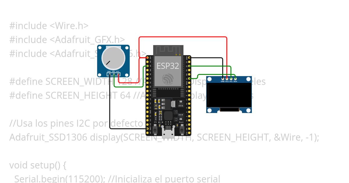 EJERCICIO No 3 - CURSO IoT - OLED y POTENCIOMETRO ESP32 simulation