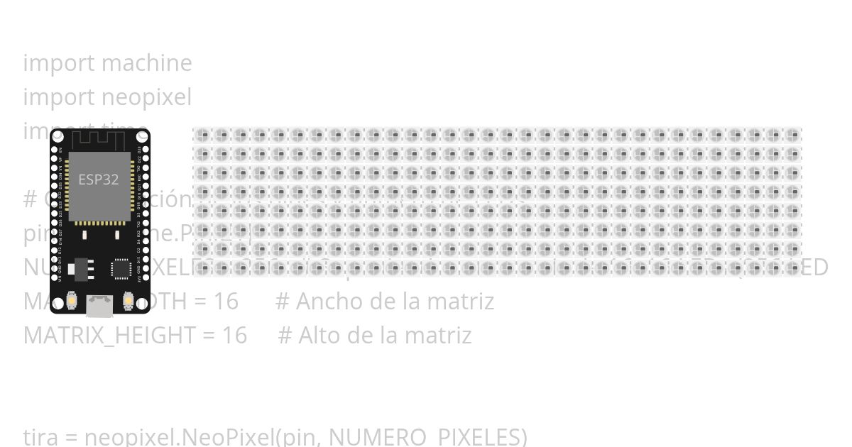 tiras led ejercicio niu 3 abecedario simulation