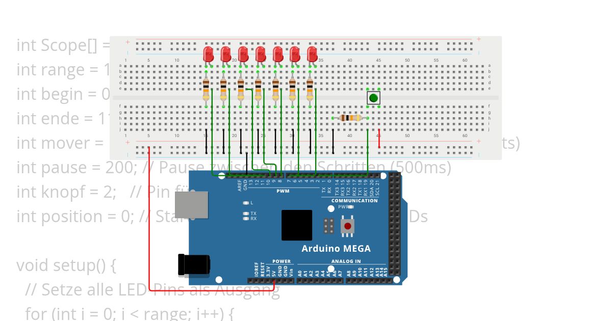 7er LED running lights simulation