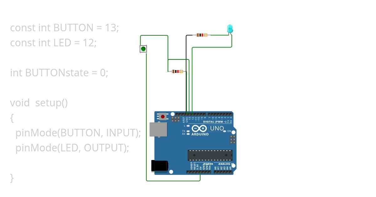 LED with 2 Buttons simulation