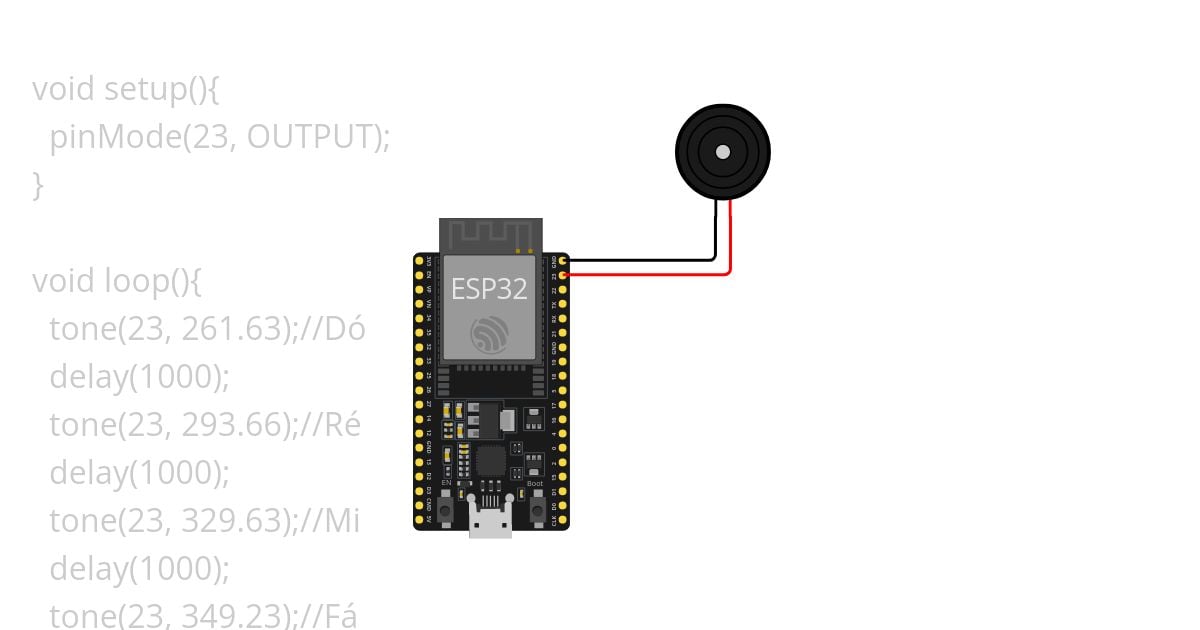 piano ESP32 simulation