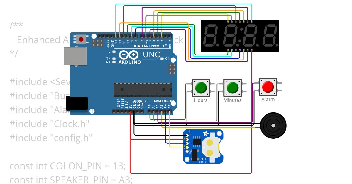 alarm-clock.ino Alarm1 simulation