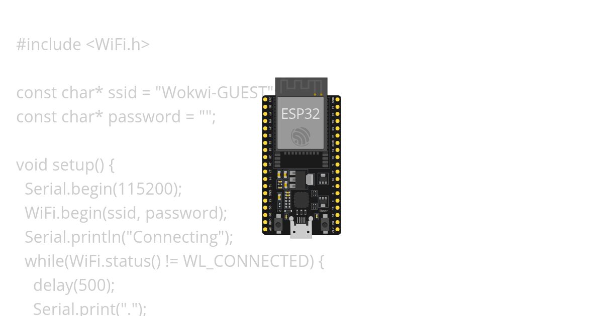 T2 - Ejercicio 1 - Conexion basica ESP32 Wifi simulation