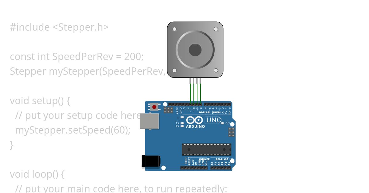 stepper motor simple simulation