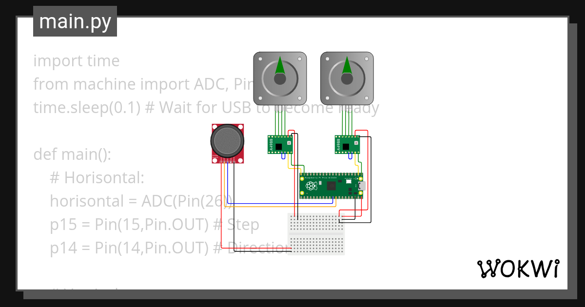 Step motor control - Wokwi ESP32, STM32, Arduino Simulator