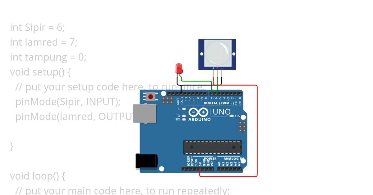 Sensor PIR-Arduino simulation