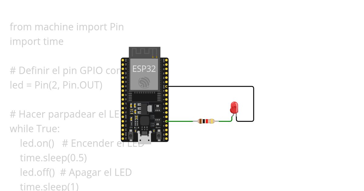 MicroPython Blink Led Copy simulation