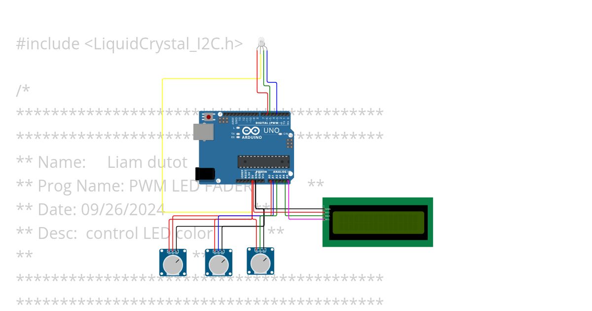 PWM LED FADER simulation