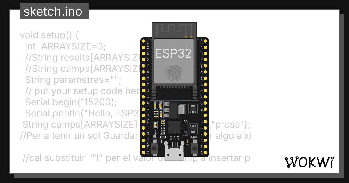 array string - Wokwi ESP32, STM32, Arduino Simulator