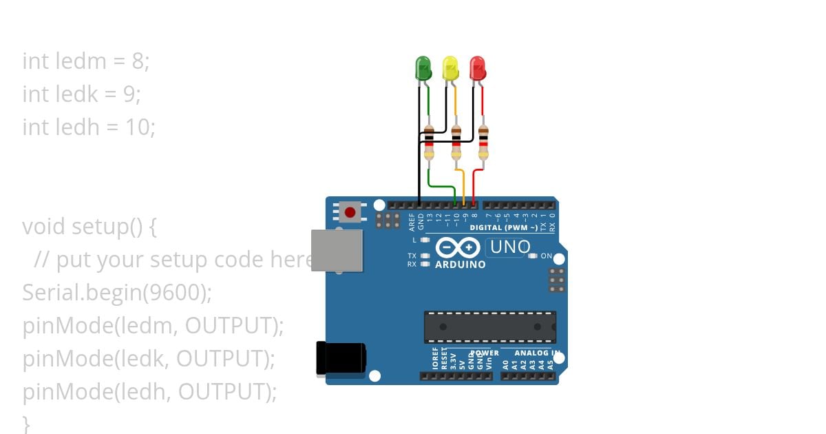 VIGOR ARDUINO LAMPU TRAVIG LIGH simulation