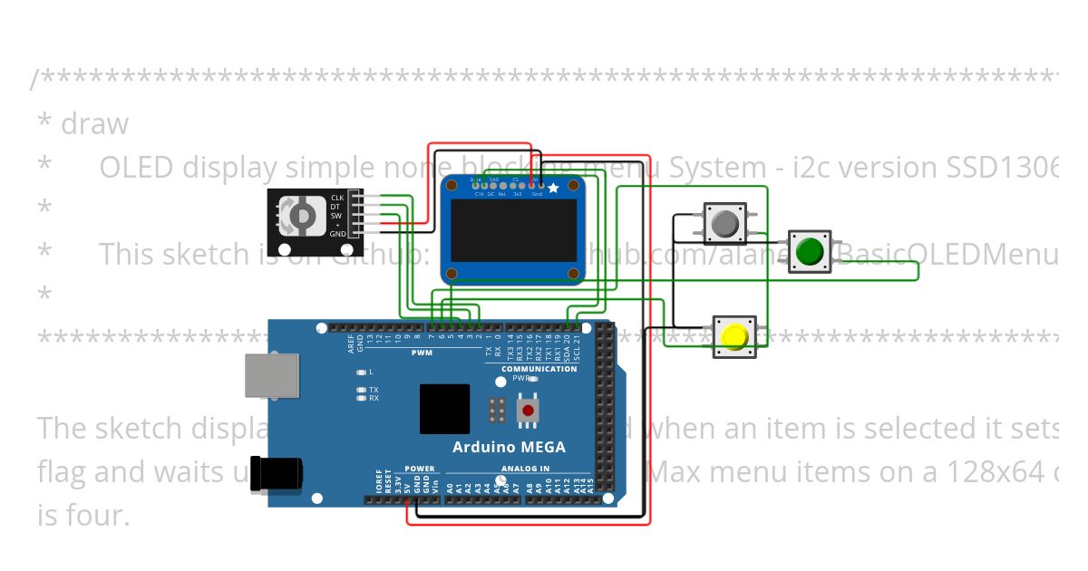 BasicOLEDMenu with buttons Copy simulation