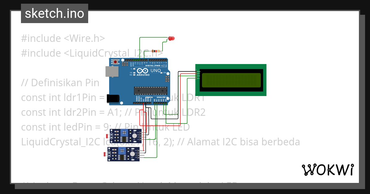 Sensor LDR/LCD Copy - Wokwi ESP32, STM32, Arduino Simulator