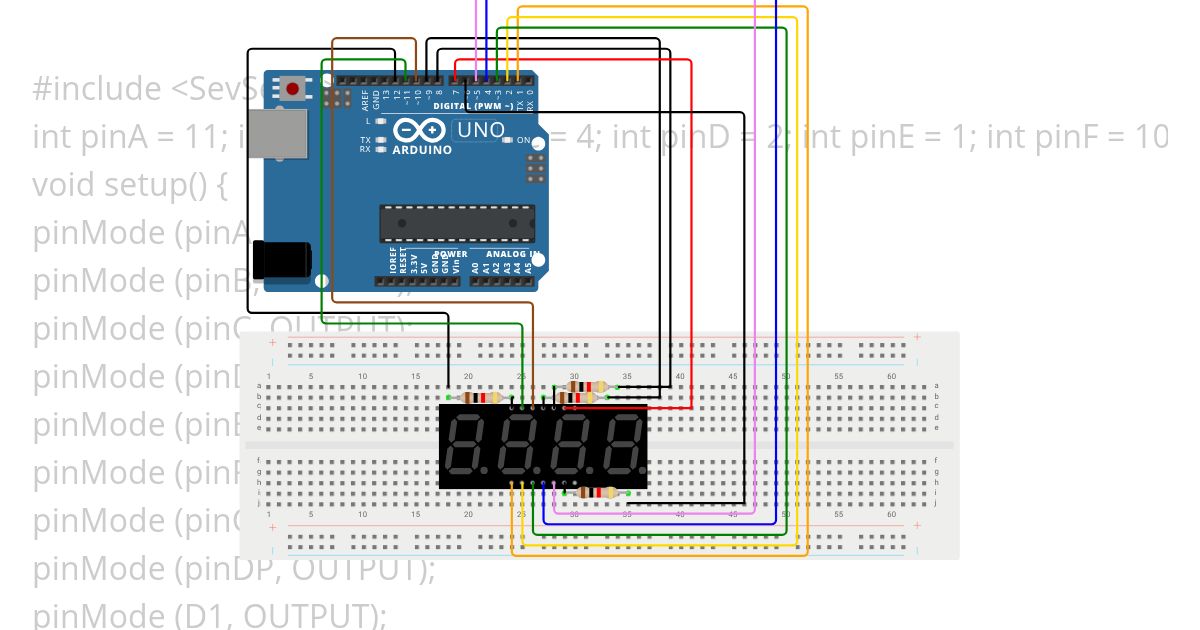 4digit seven seg Countdown simulation
