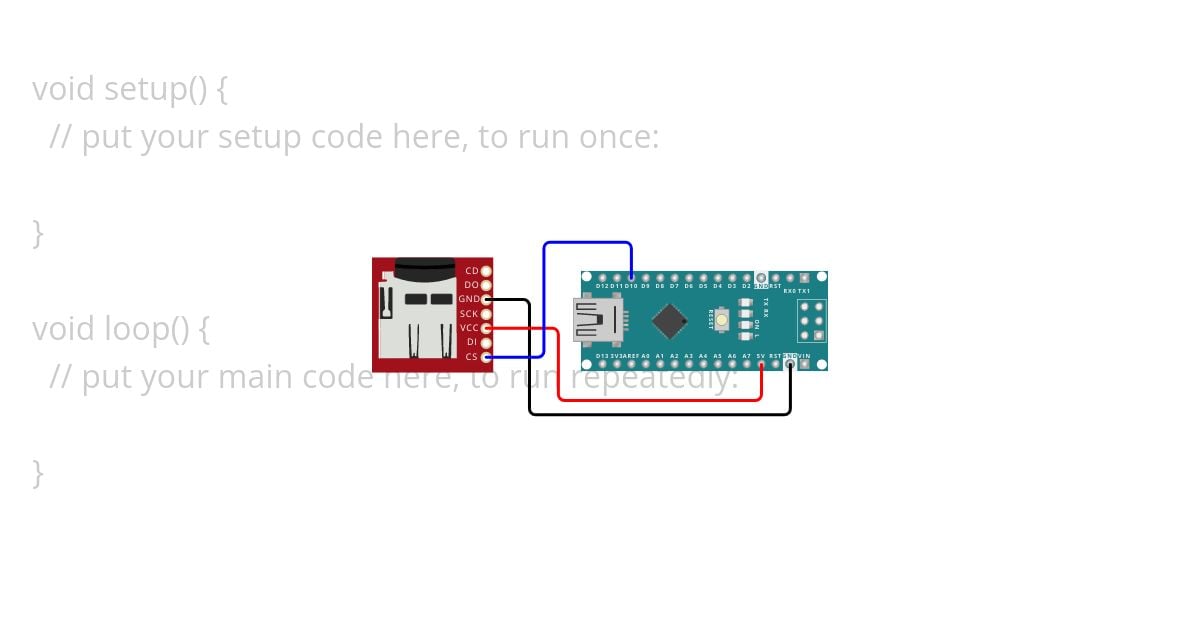 SD Card Reader SPI with Nano simulation