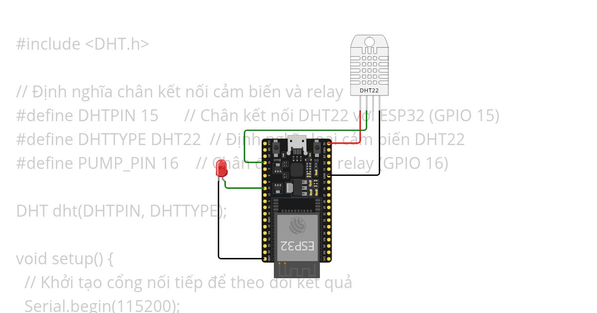 nhiẹt độ đọ ẩm máy bơm simulation