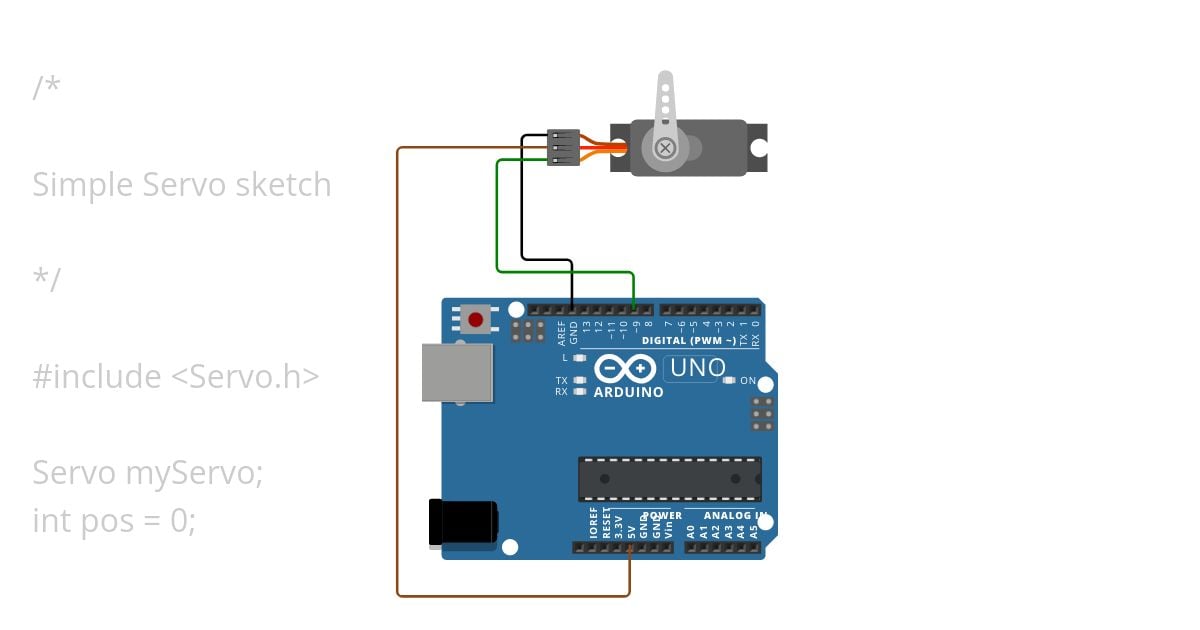 Simple Servo Motor w/ Uno simulation