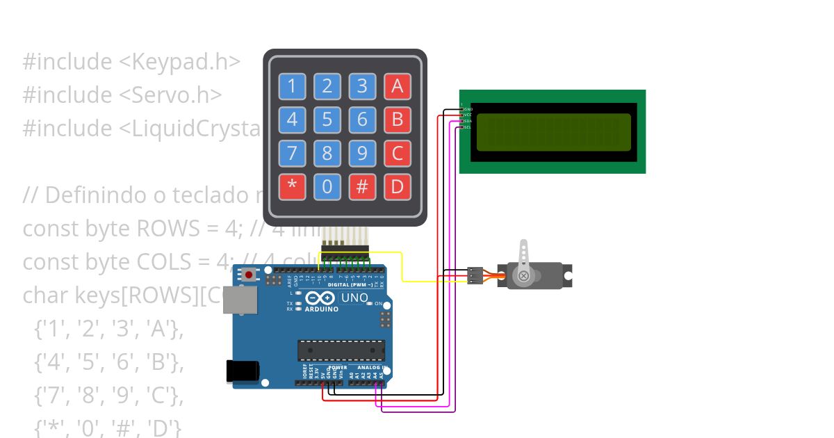 portão teclado senha simulation