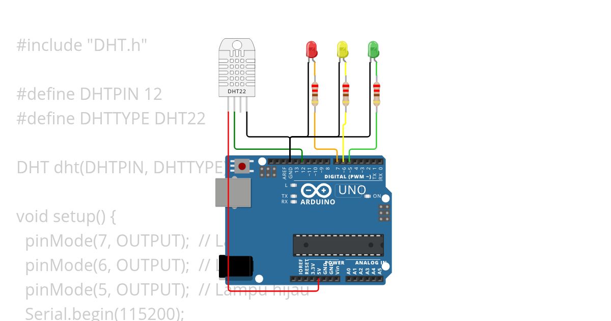 DHT WOKWI Tugas simulation