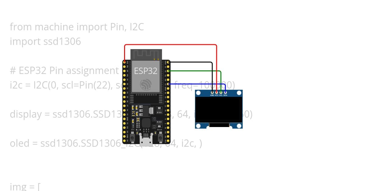 esp32-micropython-ssd1306 simulation