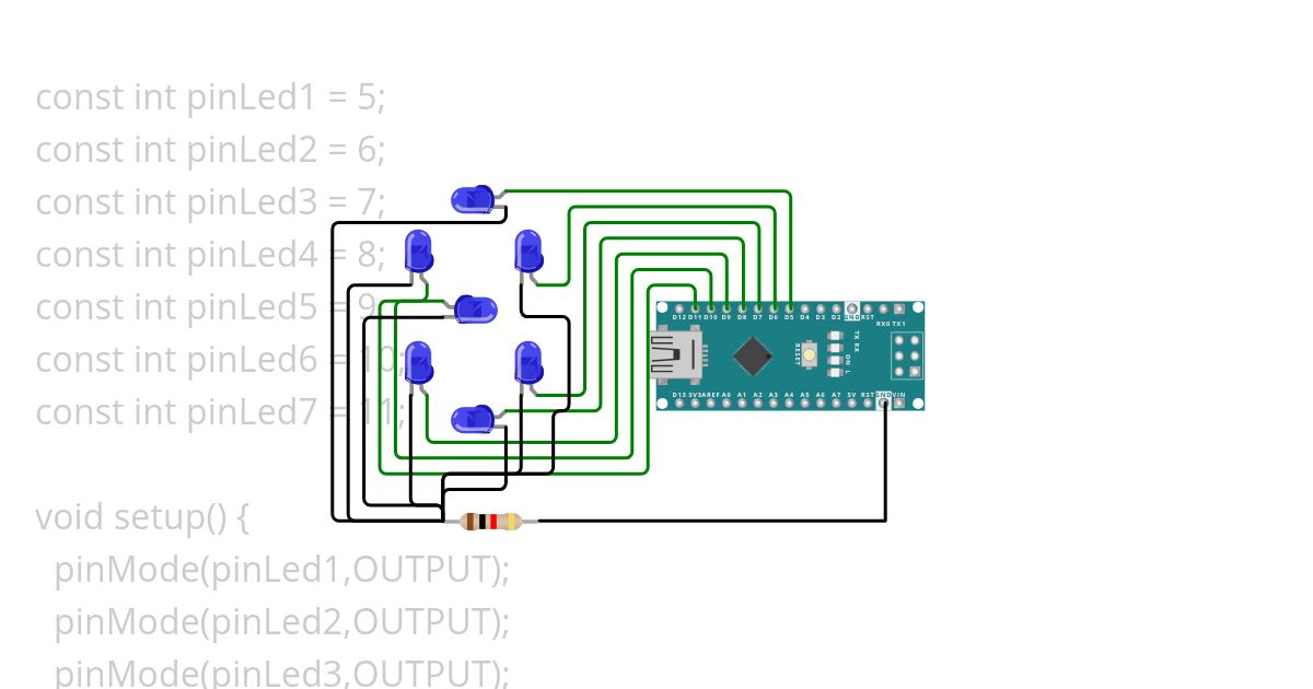7 led counter kevin ﾂ  simulation
