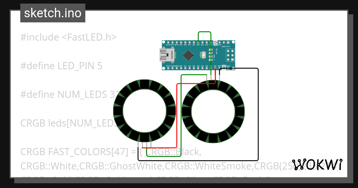 LED_color_tester Wokwi ESP32, STM32, Arduino Simulator