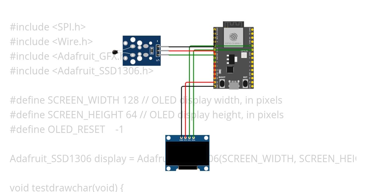 OLED 1306 esp32-c3 Copy simulation