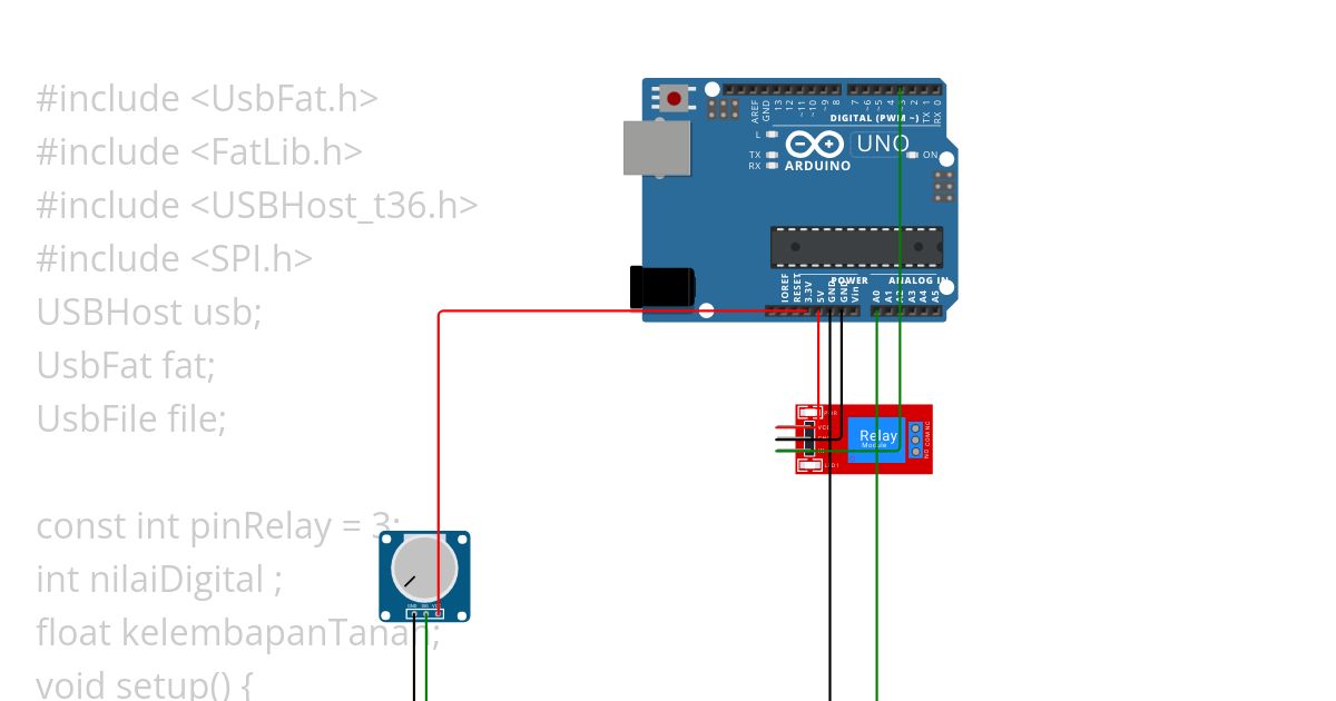 Sensor Kelembapan + USB simulation